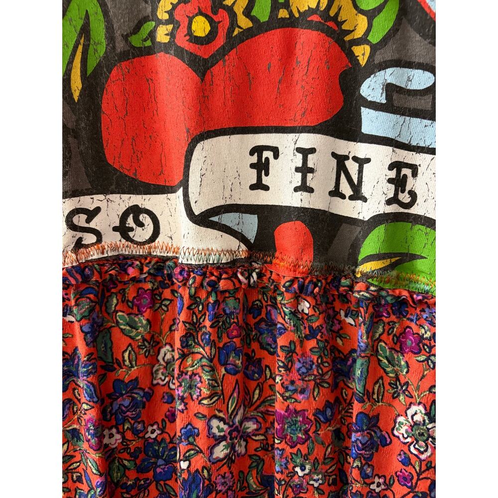 Guns n Roses Graphic Band T-Shirt Tiered Maxi Skirt Dress size Large - Picture 9 of 10